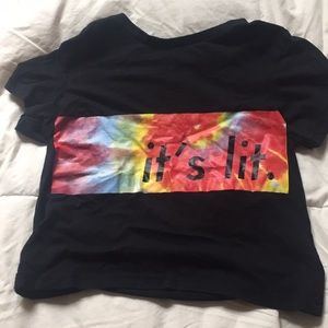 Black shirt with tiedye
